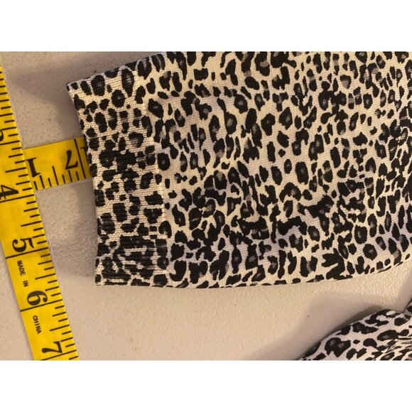 August Silk Silx Cardigan Buttons Leopard Print Stretch Sweater Large - Picture 10 of 10